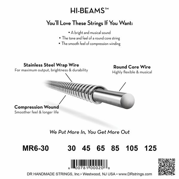 DR Strings Hi-Beams MR6-30
