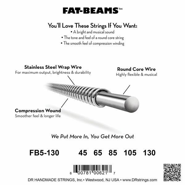 DR Strings Fat-Beams FB5-130