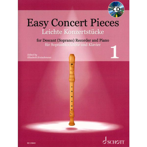 Schott Easy Concert Pieces Recorder 1