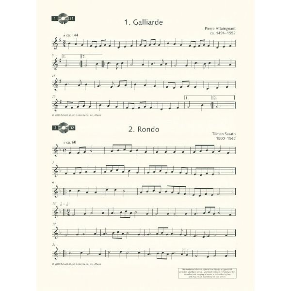 Schott Easy Concert Pieces Recorder 1