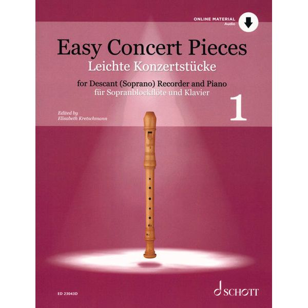 Schott Easy Concert Pieces Recorder 1