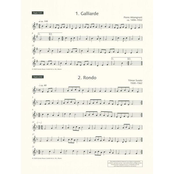 Schott Easy Concert Pieces Recorder 1