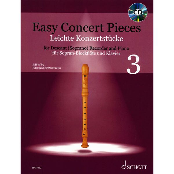 Schott Easy Concert Pieces Recorder 3