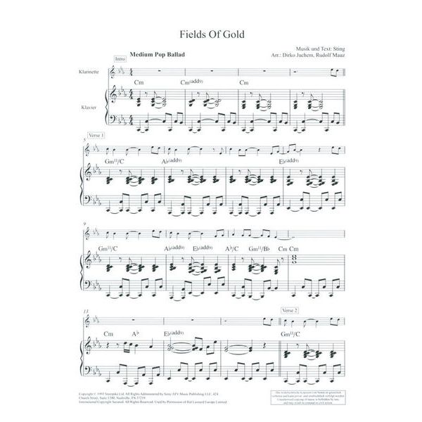 Schott Classic Pop Ballads Clarinet