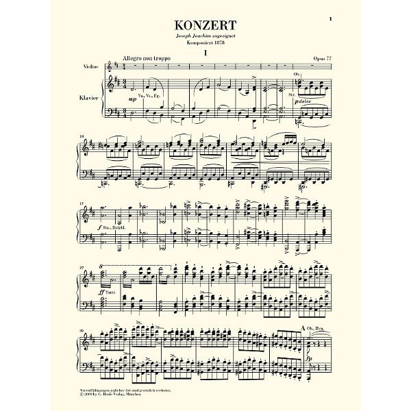 Henle Verlag Brahms Violinkonzert D-Dur