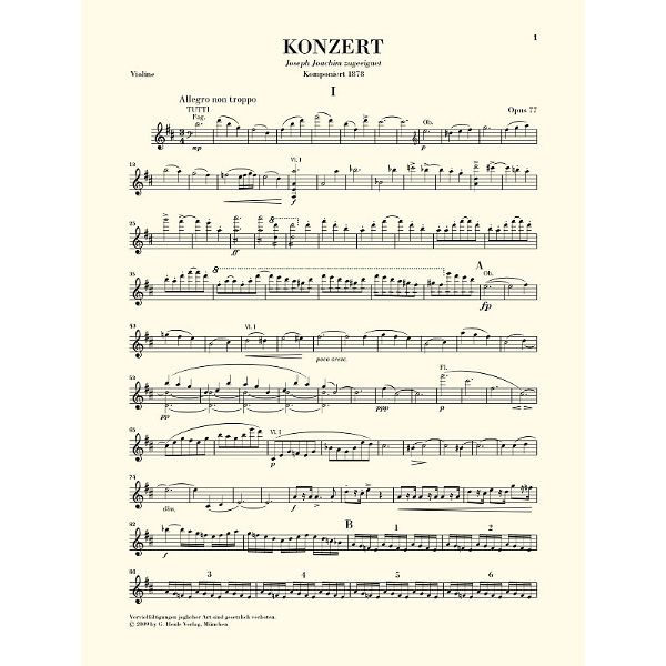 Henle Verlag Brahms Violinkonzert D-Dur
