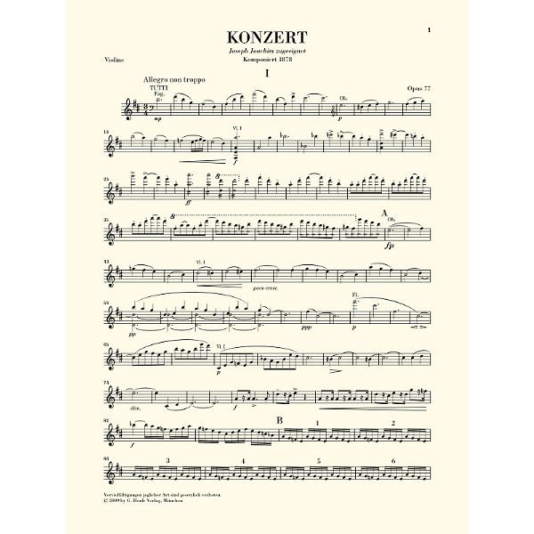 Henle Verlag Brahms Violinkonzert D-Dur
