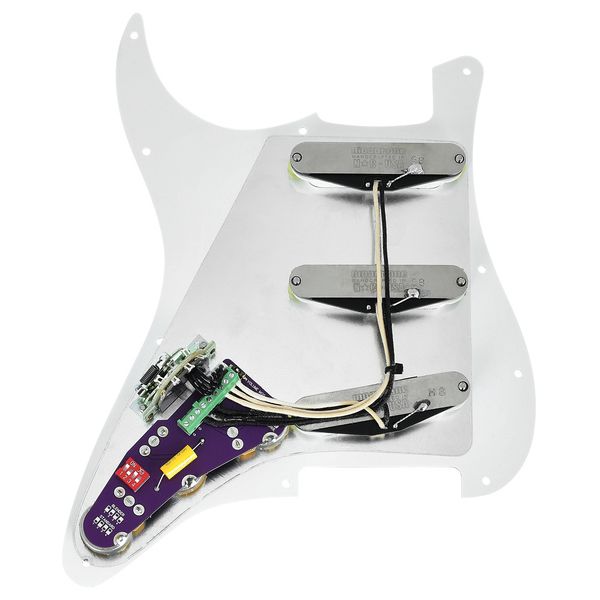 Mojotone 58 Q.Coil Hot Br. Pickguard WH