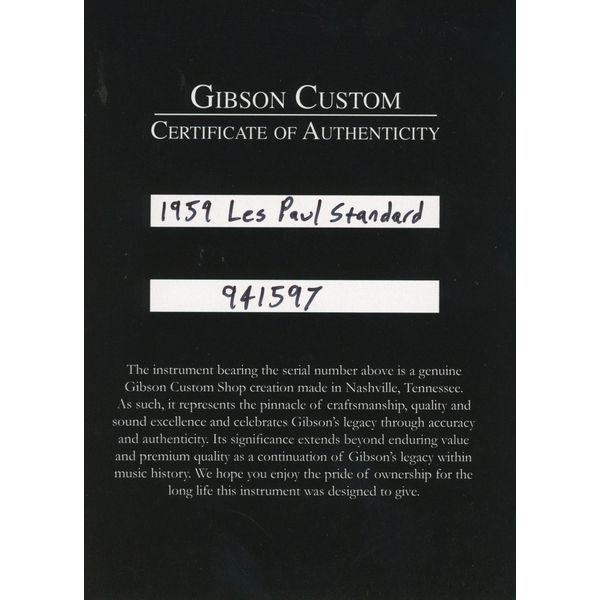 Gibson Les Paul 59 Washed Ch VOS