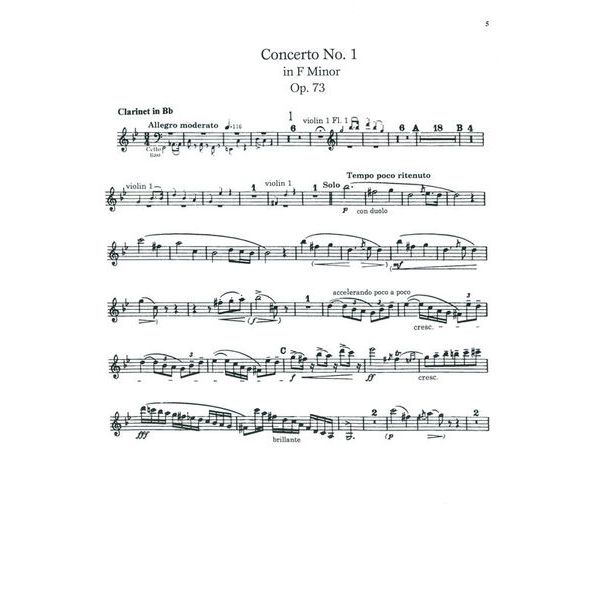 Music Minus One Weber Clarinet Concerto No. 1