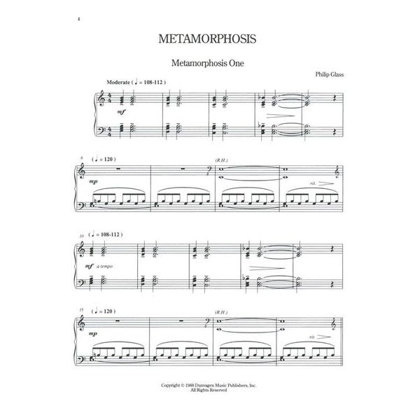 Chester Music Philip Glass Solo Piano