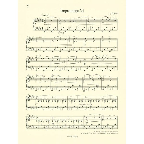 Breitkopf & Härtel Sibelius Piano Pieces