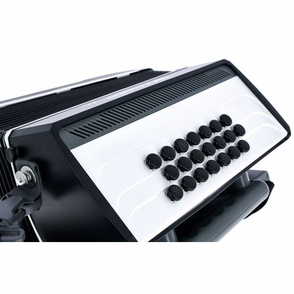 Hohner XS Button Adult Accordion / A2931 (dark grey / white, incl. gigbag)