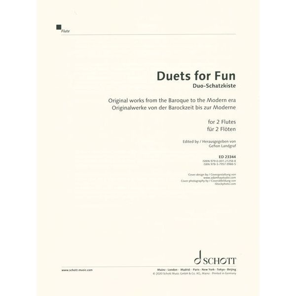 Schott Duets for Fun Flute