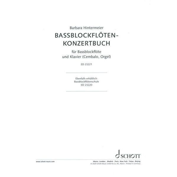 Schott Bassblockflöten-Konzertbuch