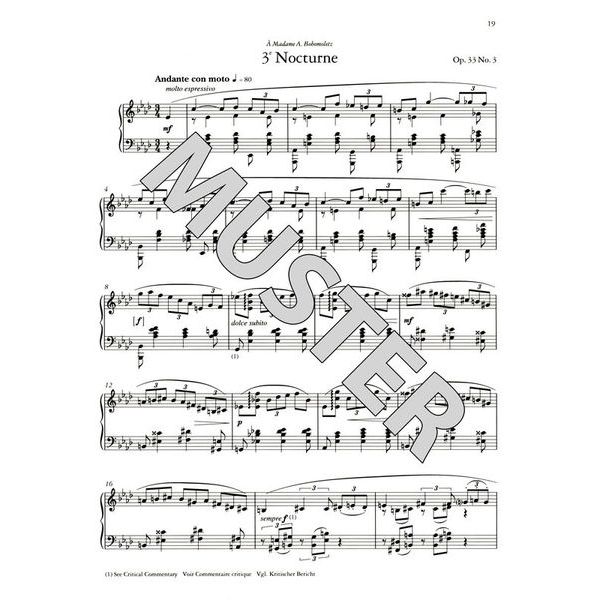 Edition Peters Fauré 13 Nocturnes Piano