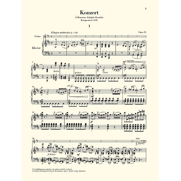 Henle Verlag Tschaikowsky Violinkonzert