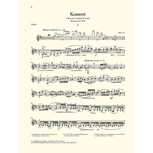 Henle Verlag Tschaikowsky Violinkonzert