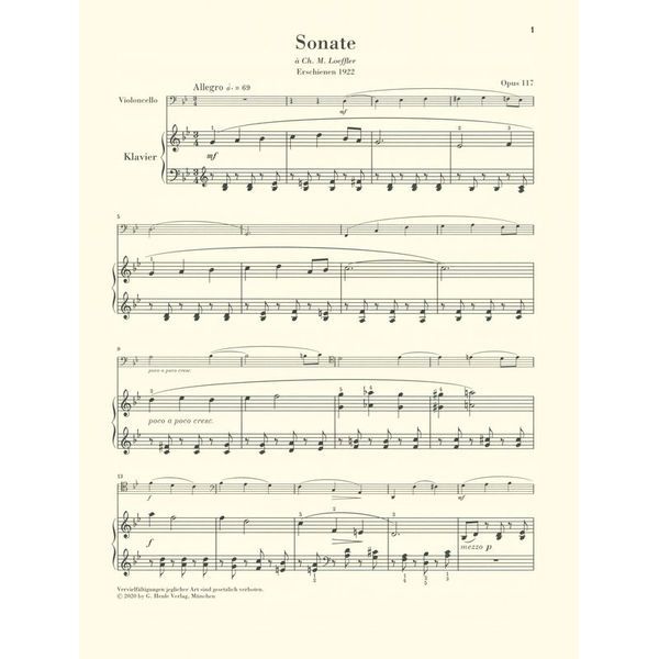 Henle Verlag Fauré Cellosonate Nr.2