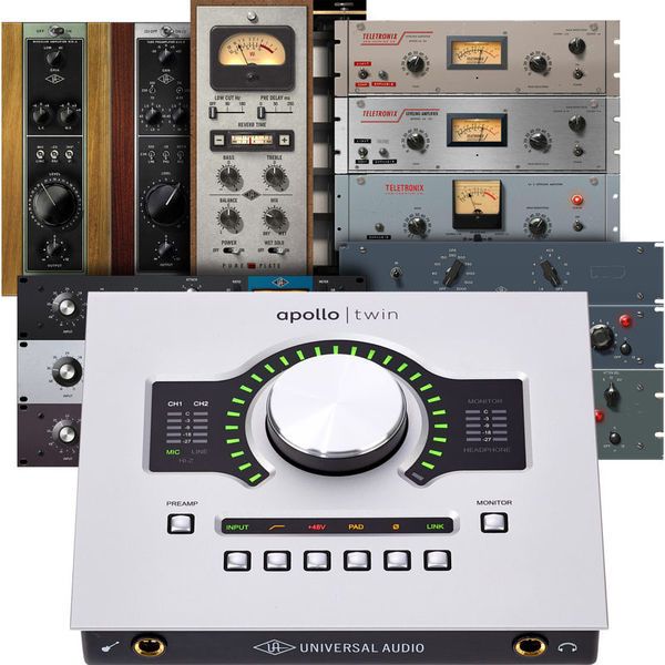 Universal Audio Apollo Twin USB High-Resolution USB Interface with Realtime  UAD DUO Processing