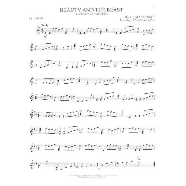 Hal Leonard Disney Songs For Xylophone