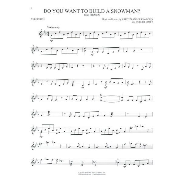Hal Leonard Disney Songs For Xylophone