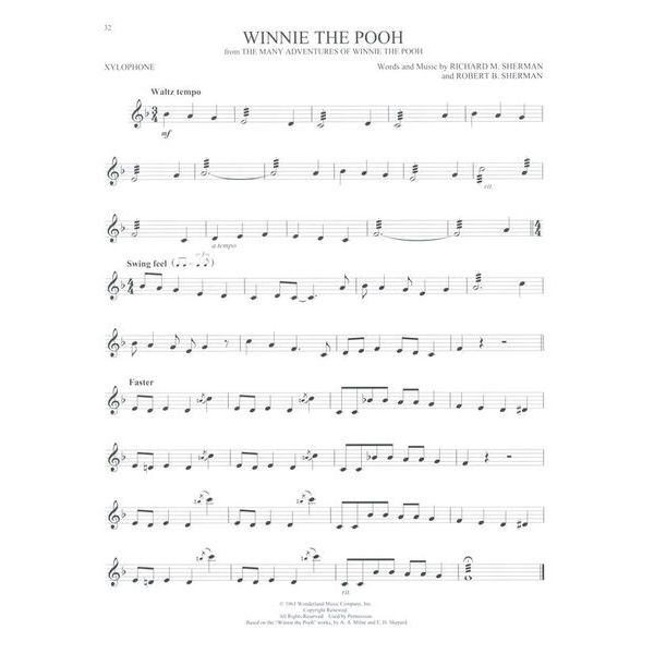 Hal Leonard Disney Songs For Xylophone