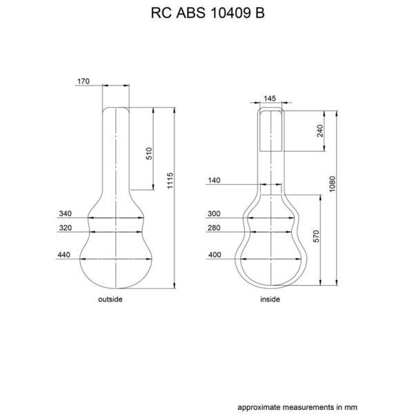 Rockcase Acoustic Guitar ABS Case B/SB