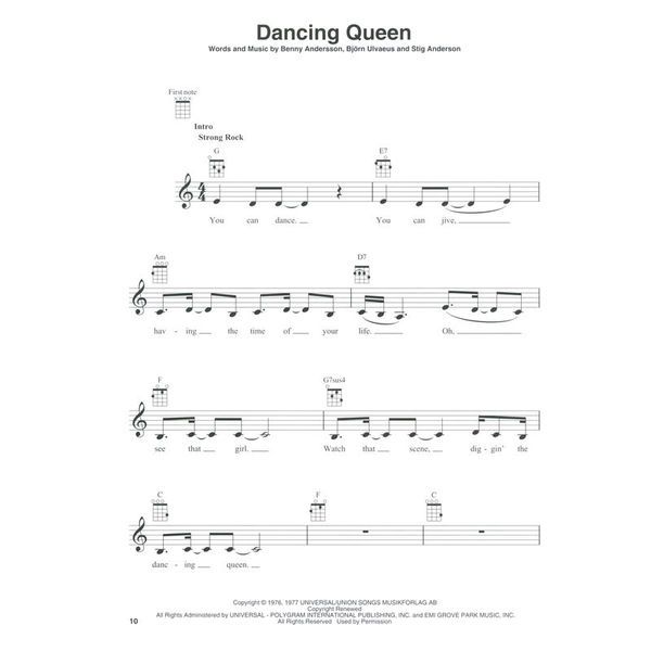 Hal Leonard Abba Gold Ukulele