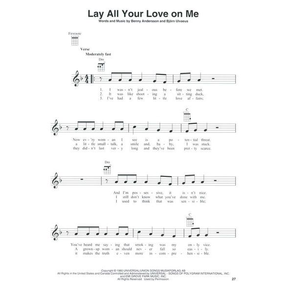 Hal Leonard Abba Gold Ukulele