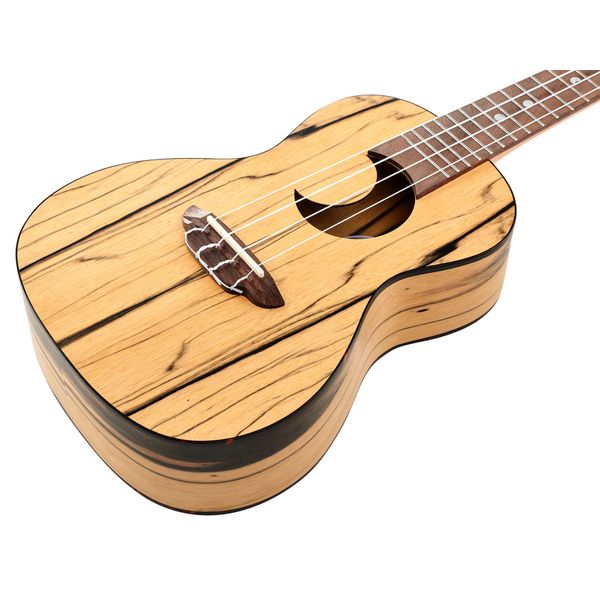 Luna Guitars Uke Crescent BK/WHT Ebony C