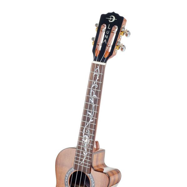 Luna Guitars Uke Vineyard Koa Bev. Conc PU