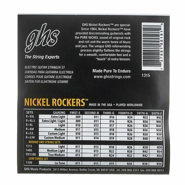 GHS 1315 LT Nickel Rockers 011-050