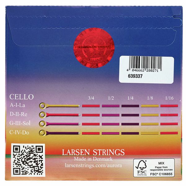 Larsen Aurora Cello C String 3/4 Med.