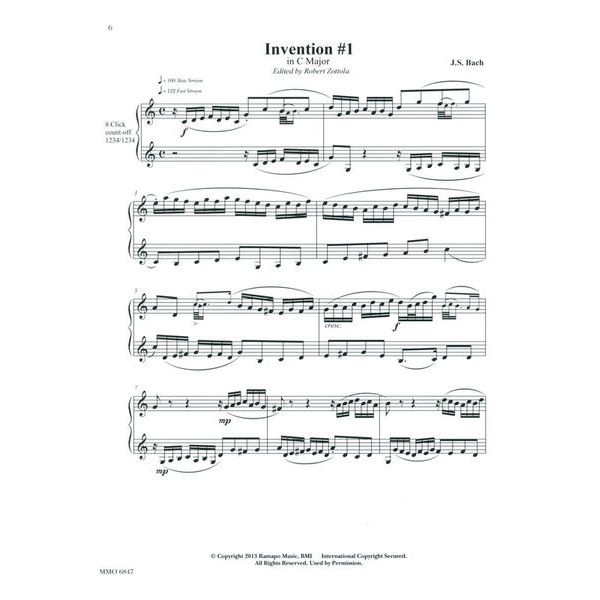 Music Minus One Bach Inventions Trumpet