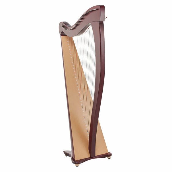 Lyon & Healy Drake LT Lever Harp Mahogany