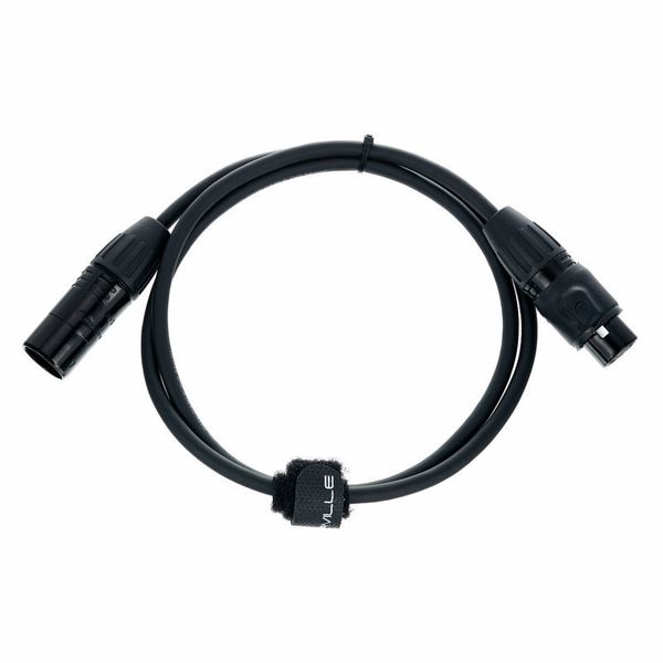 Stairville PDC5BK IP65 DMX Cable 1m 5pin
