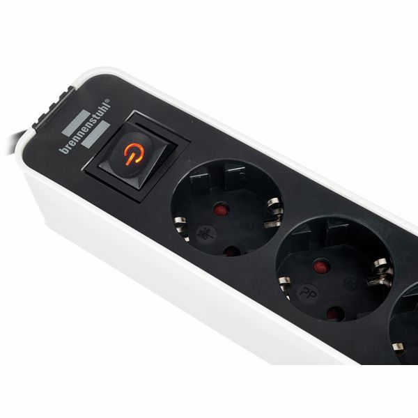 Multiprise Bremounta 6 prises avec interrupteur, blanche, 3m H05VV