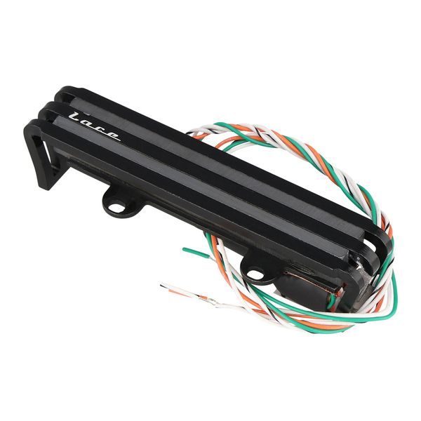 Lace Pickups Aluma J Bass Bridge BK