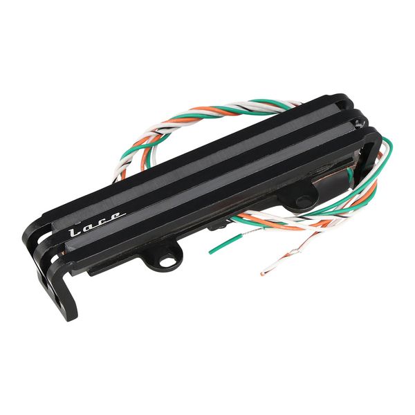 Lace Pickups Aluma J Bass Bridge BK