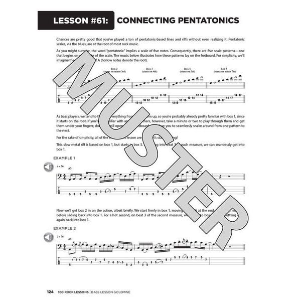Hal Leonard 100 Rock Lessons Bass