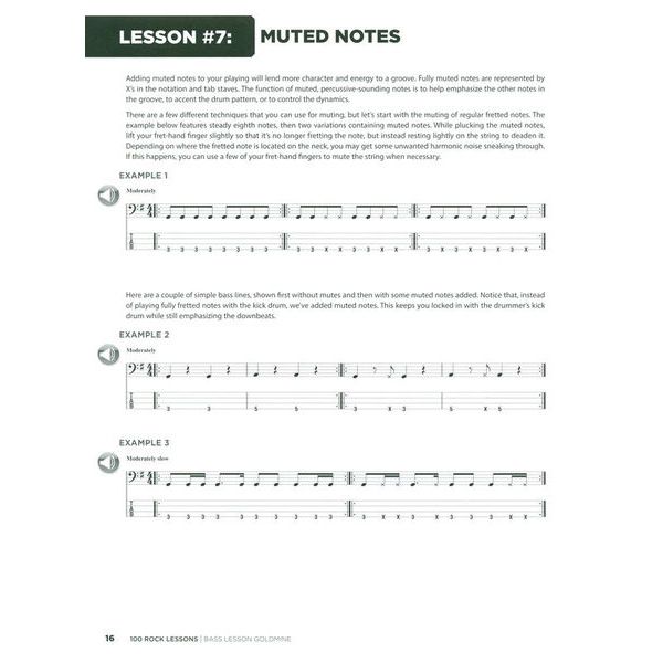 Hal Leonard 100 Rock Lessons Bass