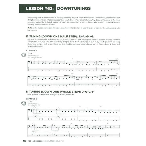 Hal Leonard 100 Rock Lessons Bass