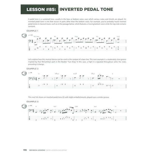 Hal Leonard 100 Rock Lessons Bass