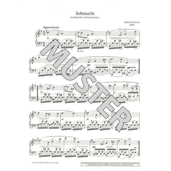 Schott Smetana Klavierwerke
