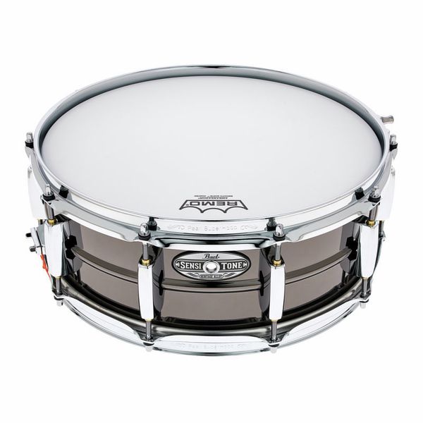 Pearl Sensitone Heritage 14 x 6.5 Brass Snare Drum, Black Chrome