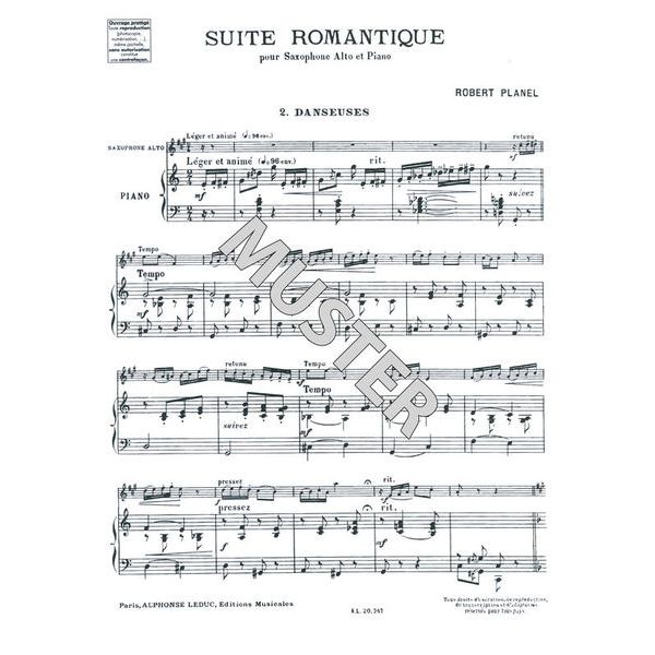 Alphonse Leduc Suite Romantique Alto Sax