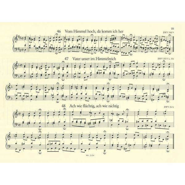 Breitkopf & Härtel Bach 371 vierstimmige Choräle