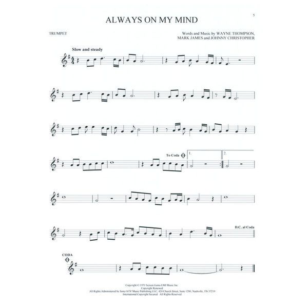 Hal Leonard 101 Beautiful Songs Trumpet