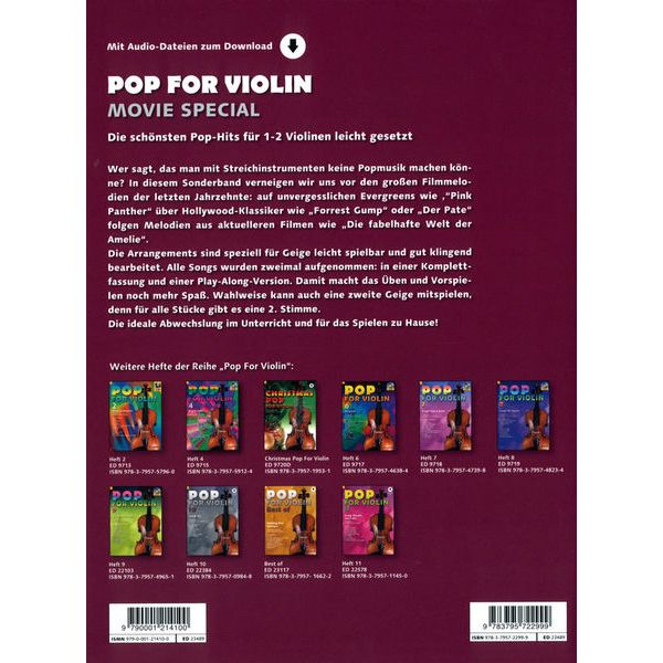 Schott Pop For Violin Movie Special